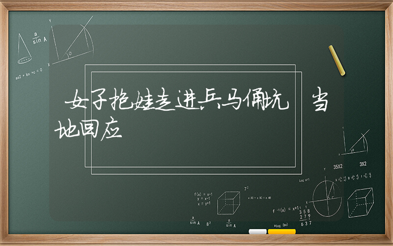 女子抱娃走进兵马俑坑 当地回应插图
